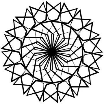 Abstract spirally, twirly shape isolated on white. Monochrome vector element. Stock Illustration