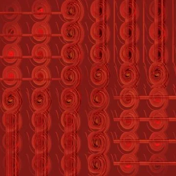 Abstract spirals and stripes pattern brown terracotta red shifted Stock-Illustration