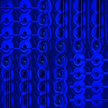 Abstract spirals and stripes pattern dark blue black shifted Illustrazione stock