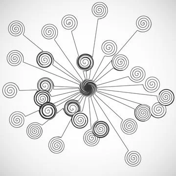 Abstract spirals. 스톡 일러스트