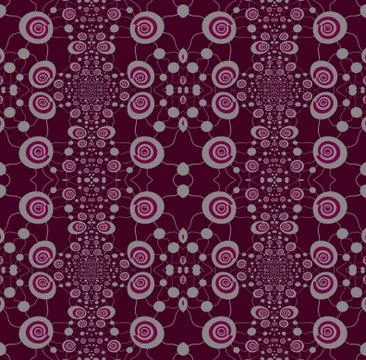 Abstract spirals ornaments dark red violet silver gray Stock Illustration