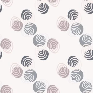 Abstract spirals seamless pattern. Hand drawn vector wallpaper. Artistic back Stock Illustration