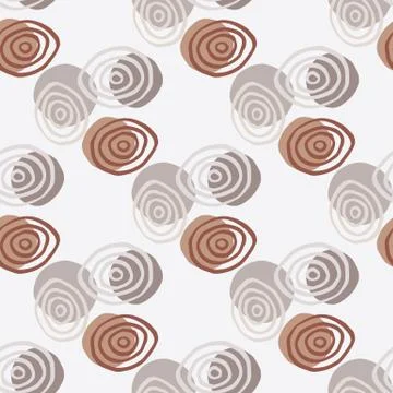 Abstract spirals seamless pattern on white background. Circle shape backdrop. 스톡 일러스트
