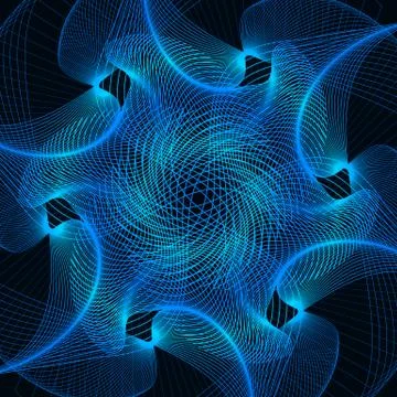 Abstract spirograph element Stock Illustration