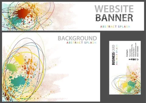 Abstract Splash Background Set Stock Illustration