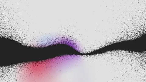 Abstract splash of black dust wave, particle explosion abstract background Stock Illustration