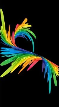 Abstract splash on black Stock Illustration