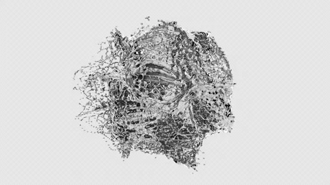 Abstract splash of chrome liquid clot Stock Footage 310502273