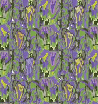 Abstract splash floral seamless pattern. Spotted nature texture Stock Illustration