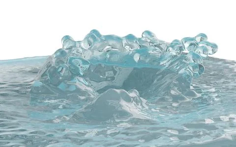 Abstract splash liquid, 3d rendering. Stock Illustration