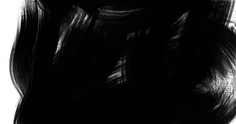 Abstract splash paint brush stroke black and white transition background Stock Footage 85075165