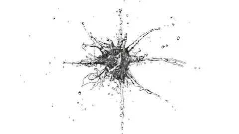 Abstract Splash Of Transparent Liquid Stock Illustration