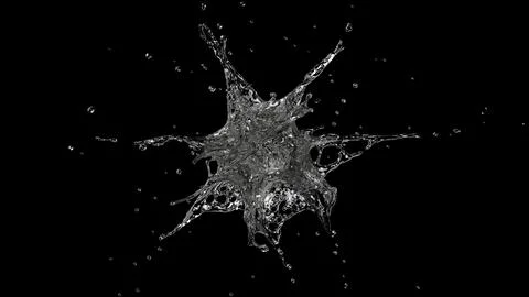 Abstract Splash Of Water On Black Background Stock Illustration