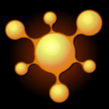 Abstract Splatter Orange Blot Stock Illustration