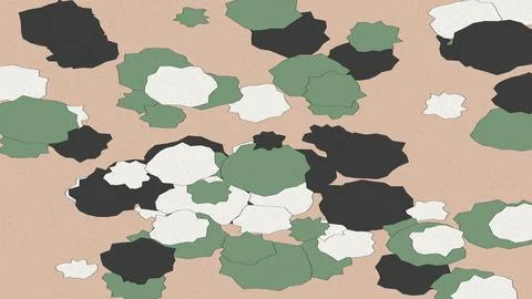 Abstract splatter paint design with dark gray and light shapes on pinkish b.. Stock Illustration