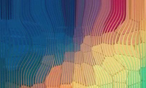 Abstract Split Rainbow Wavy Lines Background 스톡 일러스트