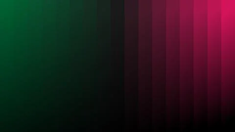Abstract split screen green and magenta gradient stripes background Stock Illustration