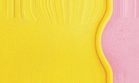 Abstract Split Yellow and Pink Wavy Background Stock Illustration