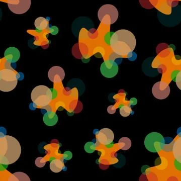 Abstract splodges - seamless pattern Stock Illustration