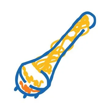 Abstract spoon doodle on white background Stock Illustration