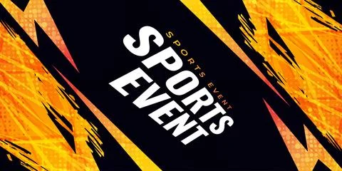 Abstract Sport Background with Orange Brush and Halftone Effect Stock Illustration
