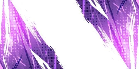 Abstract Sport Background with Purple Gradient Brush Texture and Halftone イラスト素材