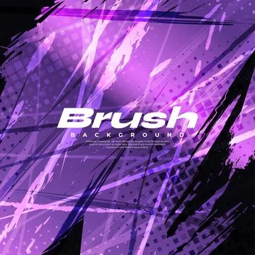 Abstract Sport Background with Purple Gradient Brush Texture and Halftone イラスト素材
