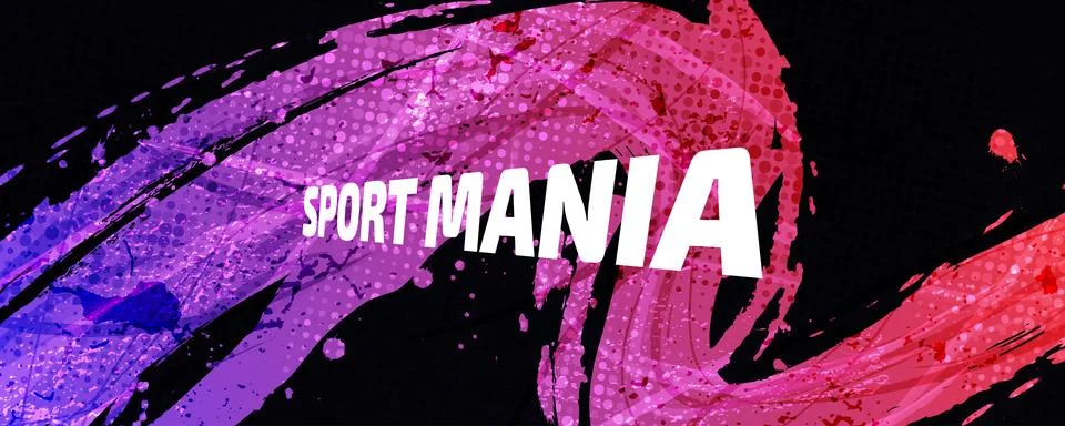 Abstract Sport Background with Red and Purple Gradient Brush Background. Gr.. Stock Illustration