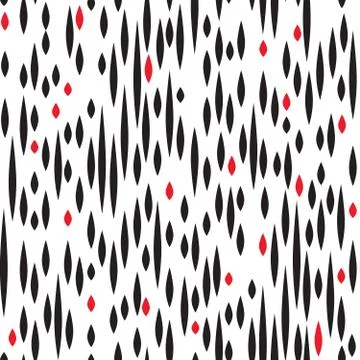 Abstract spot seamless pattern. Black and red blot texture. Fall Stock Illustration