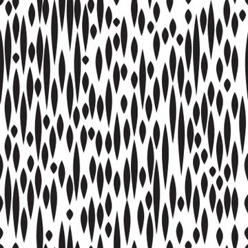 Abstract spot seamless pattern. Black and white texture. Fall st Stock Illustration