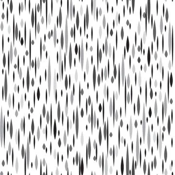 Abstract spot seamless pattern. Black and white blot texture. Fa イラスト素材