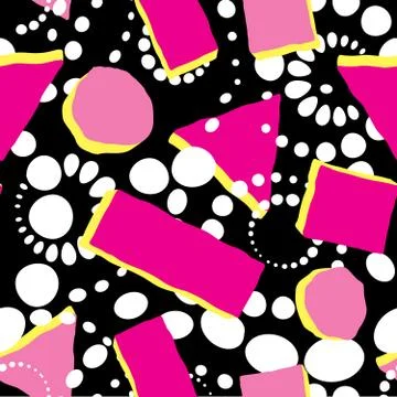 Abstract spot seamless pattern. Geometric funky dotted background イラスト素材