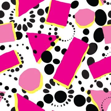 Abstract spot seamless pattern. Geometric funky dotted background イラスト素材