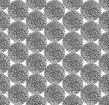 Abstract spot seamless pattern. Geometric round shape dotted texture Stock Illustration