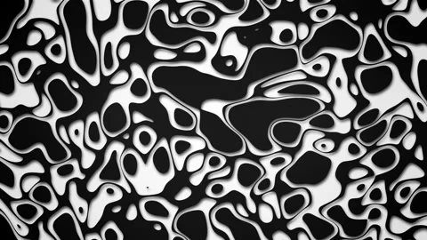 Abstract spots and lines of black paper cut out artistic background. Stock Footage 276736864