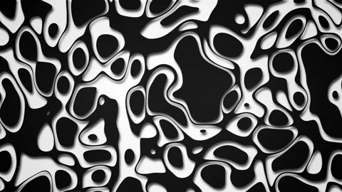 Abstract spots and lines of black paper cut out artistic background Stock Footage 277935726
