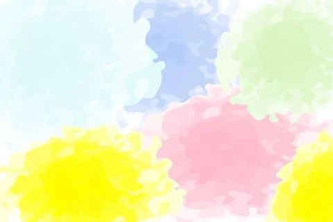 Abstract spots in bright spring pastel colors in watercolor. abstract background Stock Illustration