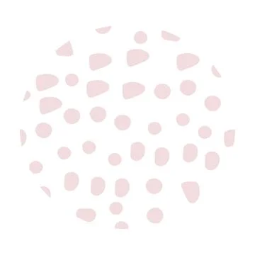Abstract spots in circle, light beige color Stock Illustration