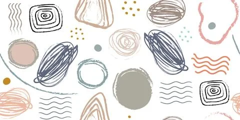 Abstract spots design elements seamless pattern Stockillustratie