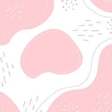 Abstract spots, different stroke, dots and lines. Decorative background texture Illustrazione stock