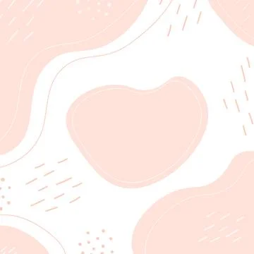 Abstract spots with dots and hatches Hand draw background texture in trendy soft Stock Illustration