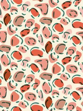 Abstract spots seamless pattern. Hand drawn modern background in earth tone Stock-Illustration