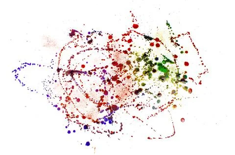 Abstract spots on white background Stockfoto's