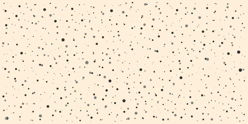 Abstract Spotted Pattern - Random Placed Hexagons of Various Sizes, Texture.. Illustrazione stock