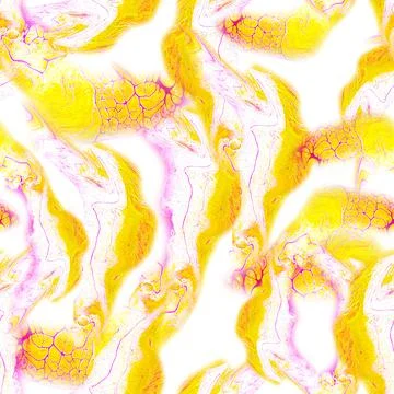 Abstract spotted seamless texture with strokes and spots in Fluid Art style. Stock Illustration