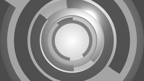 Abstract spreading wide rings Stock Footage 264654162