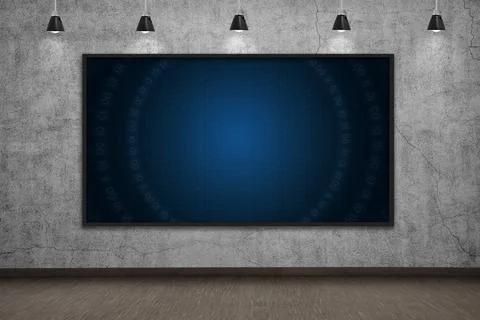 Abstract spreadsheet and analytics data on digital screen Stock Photos