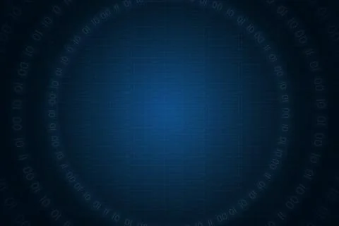 Abstract spreadsheet and analytics data with circle binary cod Stock Photos