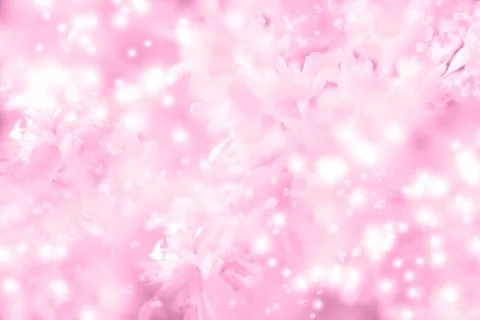 Abstract spring background with blurred pink toned  flowers. Stock Photos