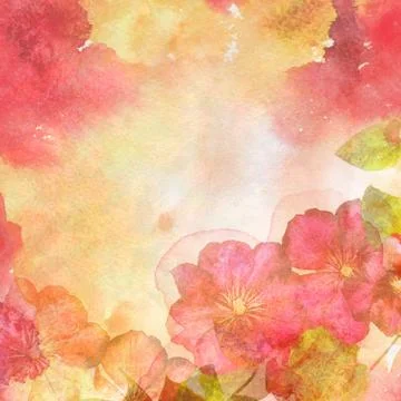 Abstract spring background with flowers Stock Illustration